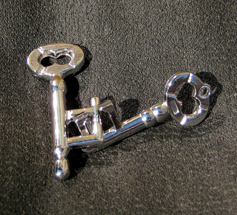 2 Schlüssel verchromt